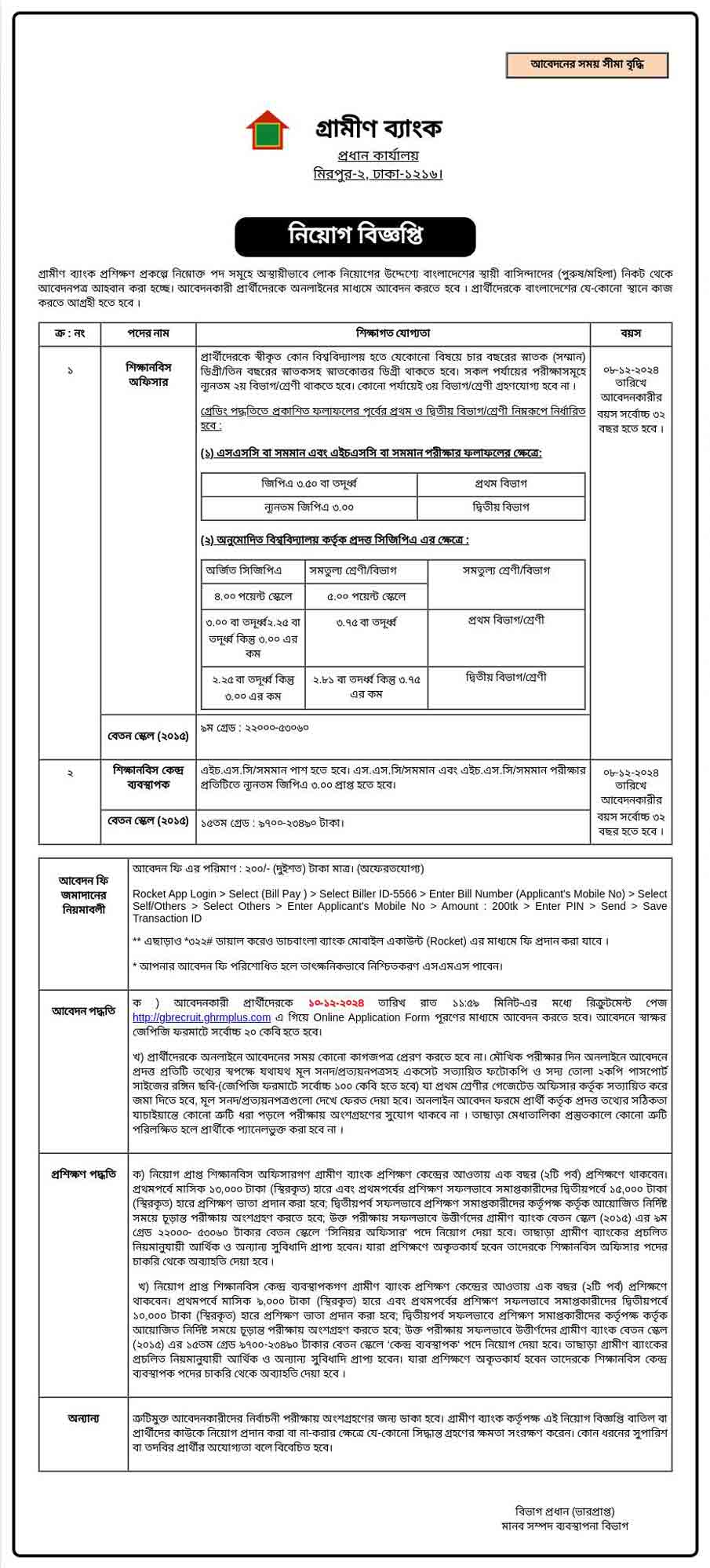 গ্রামীণ-ব্যাংক-নিয়োগ-বিজ্ঞপ্তি-২০২৪-10-11-24