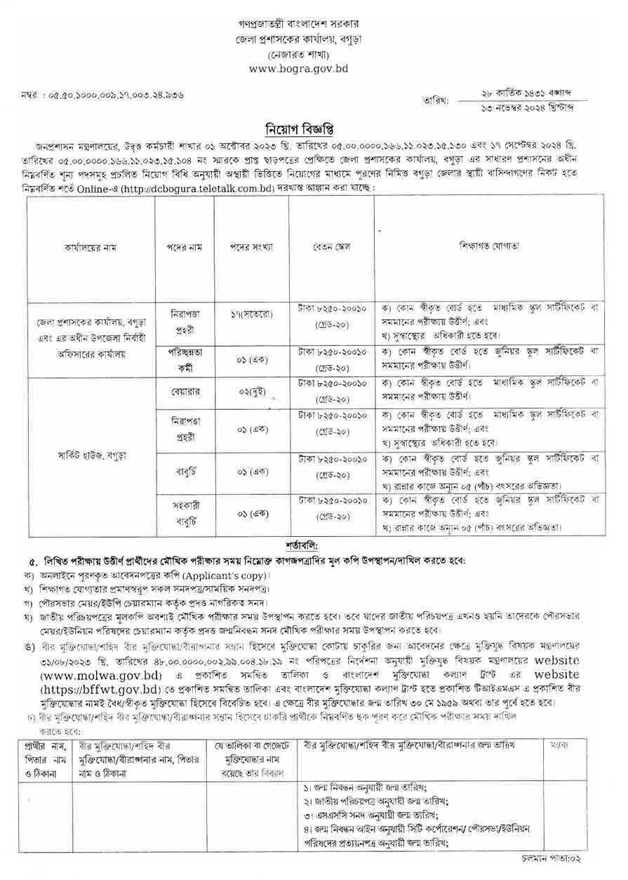 বগুড়া-জেলা-প্রশাসকের-কার্যালয়-নিয়োগ-বিজ্ঞপ্তি-২০২৪-1