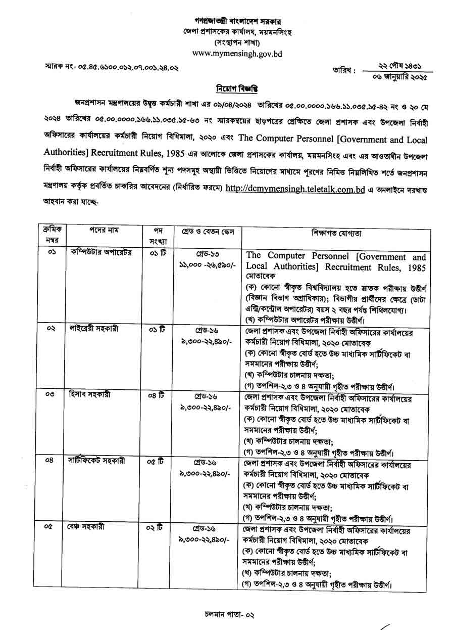 ময়মনসিংহ-জেলা-প্রশাসকের-কার্যালয়-নিয়োগ-বিজ্ঞপ্তি-২০২৫-1